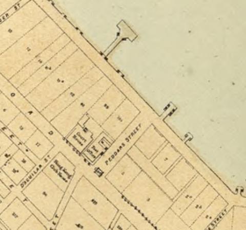 1874 map with Pedder's Wharf 2nd gen) 