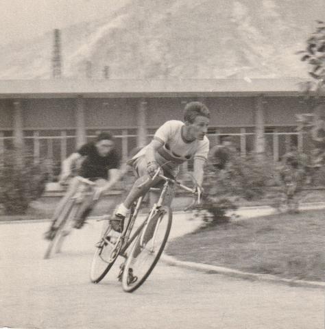 ron beck at cycle race at raf kai tak 2. 1955