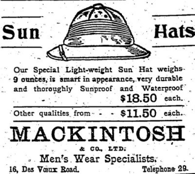 1921 Sun Hat Adevertisement