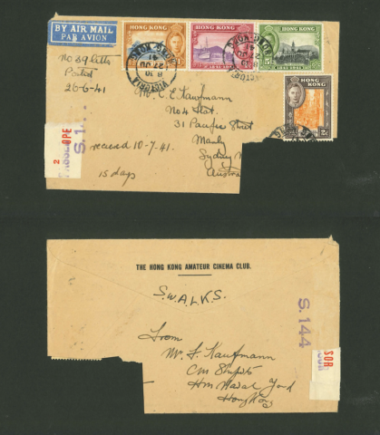 A letter from Mr. F.A. Kaufmann to Mrs. C.E. Kaufmann during WWII (27-06-1941)