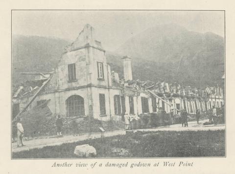 Another View of a Damaged Godown at West Point