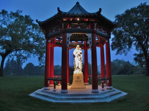 Holy Mary statue on the knoll -  the namesake of Maryknoll