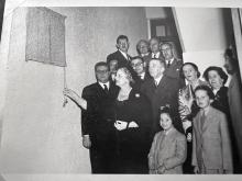 Lady Gamage opening Hirst Mansions 1954