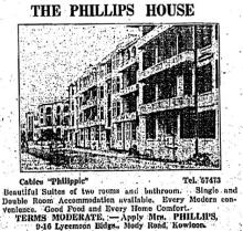 1934 "To Let" - Phillips House, Mody Road