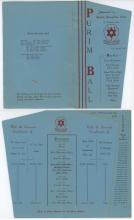1950 Purim Ball menu