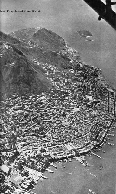 Hong Kong island from the air-1952