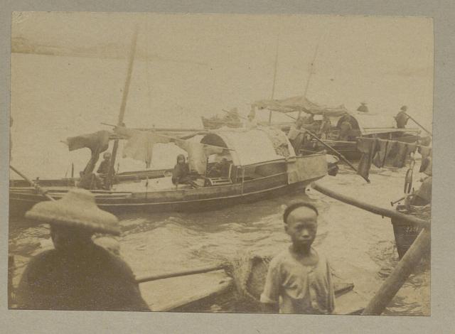 View of Boats in Hong Kong Harbour