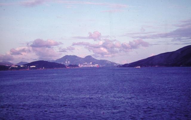 view of hong kong island between ma wan and lantau