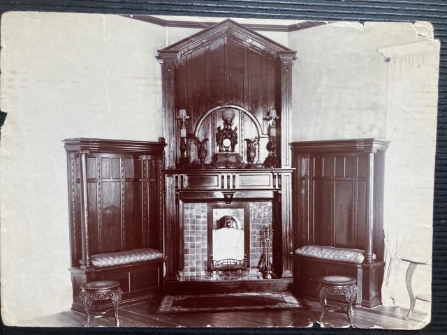 the towers fireplace in drawing room