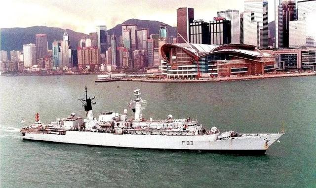 warship in the harbour