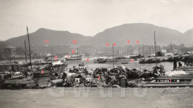 1934 View from Tin Hau looking across the Causeway Bay typhoon shelter