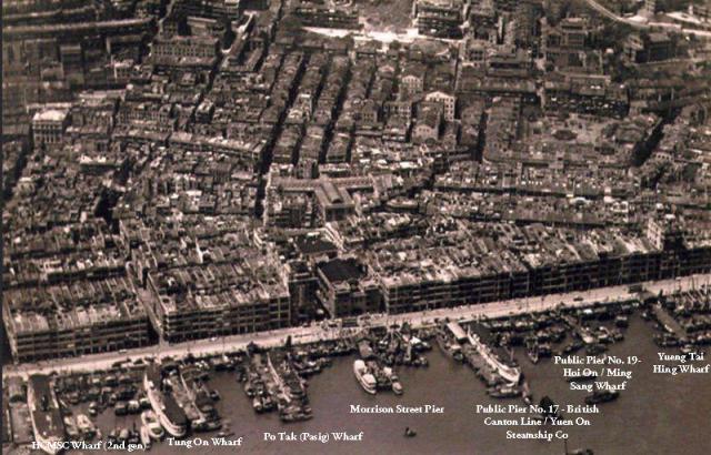 Sheung Wan Piers 1931 annotated