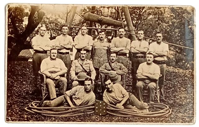 Gun assembly & tug o' war champions HKG c 1923