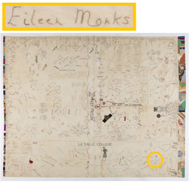 Eileen Monks's signature on the Day Joyce Sheet