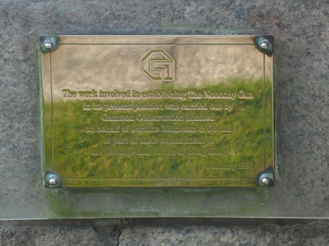 Gammon Brass Plate at Noon Day Gun platform