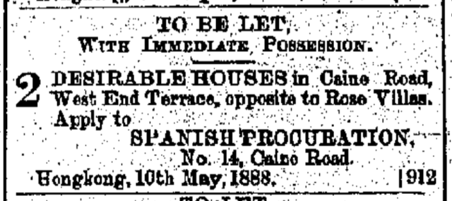 west end terrace caine road hong kong daily press page 4 13th september 1888