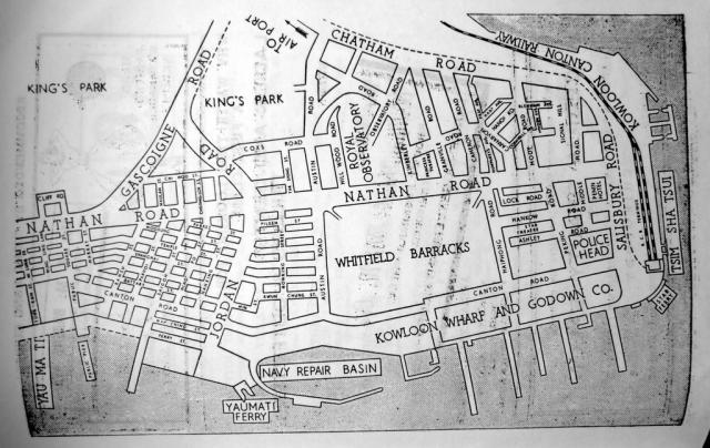 Hong Kong Guide 1956 Map Of Kowloon