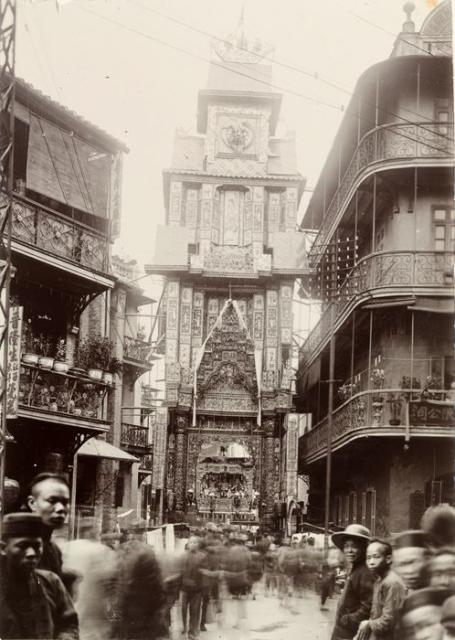 Welcome arch for the Duke of Connaught, Hong Kong, 1906