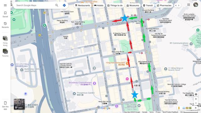Hypothetical funeral procession routes