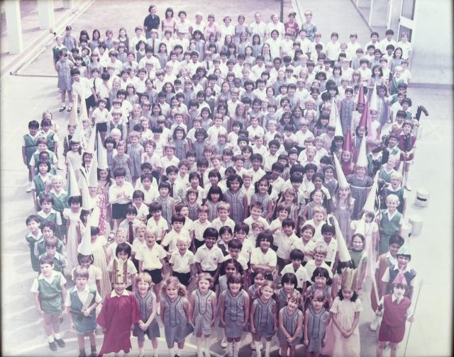 Quarry Bay Junior School at temporary premises in Victoria Barracks