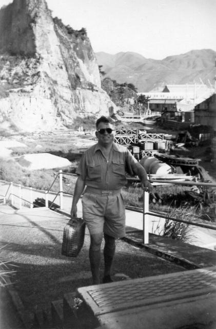 1950 circa, jack ellery at kowloon docks