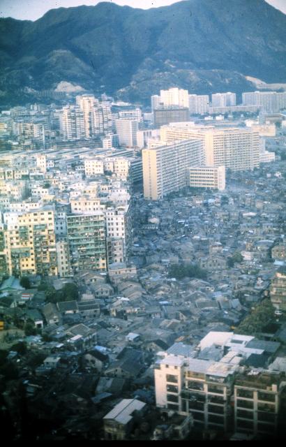 kowloon city from the air 15jun77