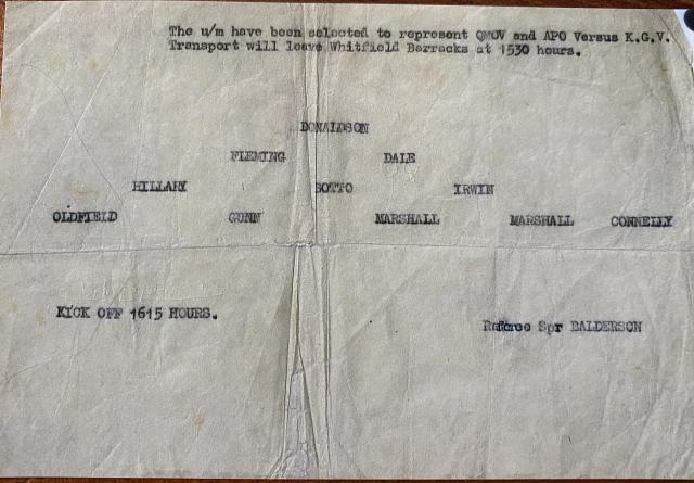 Army Football Lineup - Unknown date between 1949 & 1952