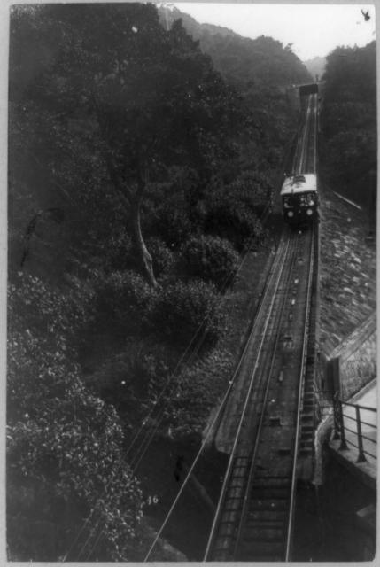 Peak Tram near May Road Bridge c. 1923