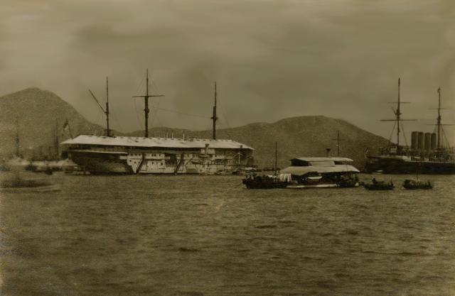 HMS Tamar in Hong Kong c. 1897