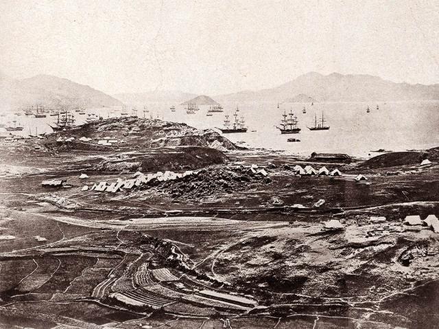 congregation of warships kowloon 1860