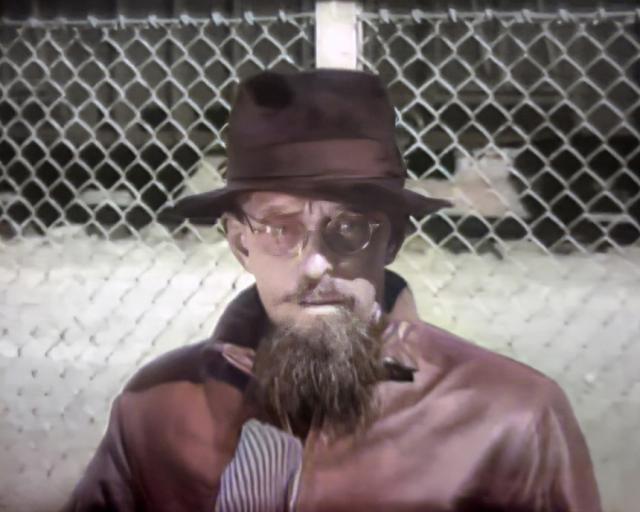Colourised video frame of newsreel - 5