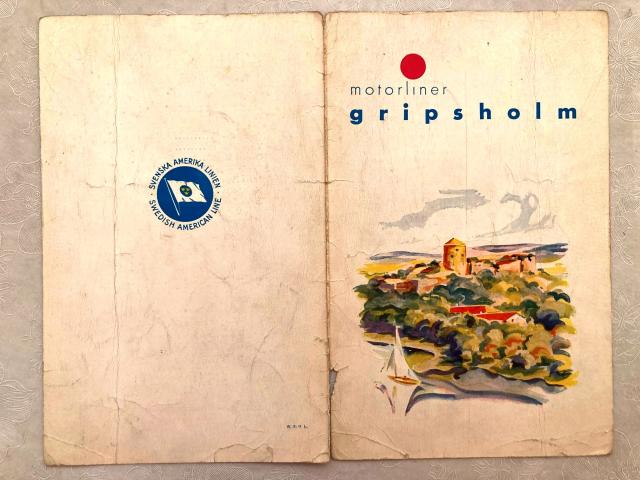Program Cover Gripsholm voyage from Goa, Nov 1943