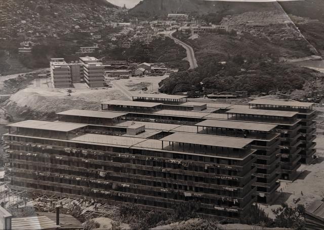 chai wan resetlement estate. newly completed blocks 1960.