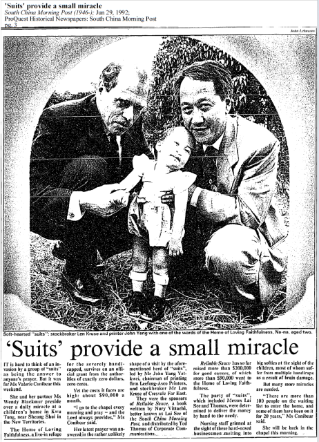 "Hard-nosed businessmen melting into big softies"