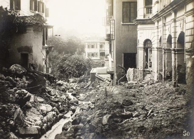 HONG KONG RAINSTORM 19TH JULY 1926. / PATH FROM KENNEDY ROAD TO TRAMWAY PATH