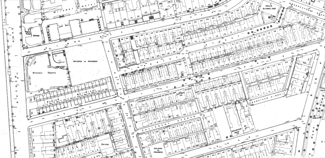 Map of Kimberley & Granville Roads, 1957