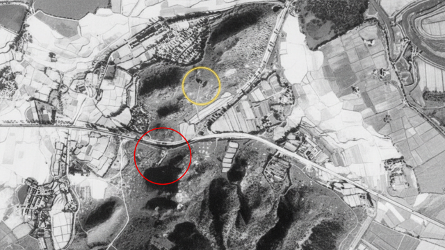 Au Tau Police Station Location 1948 Aerial Photo