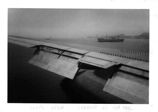 Landing Kai Tak...Flaps down BOAC 707