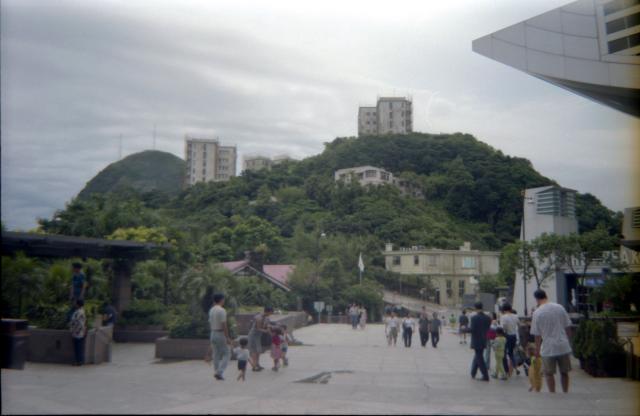 Outside the Peak Tower, summer 1998