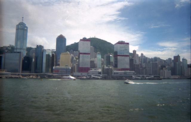 Sheung Wan waterfront and Shun Tak Centre, summer 1998