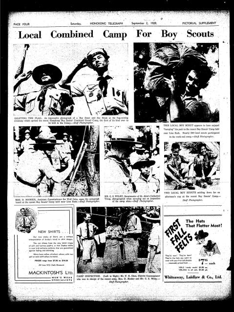 Local Combined Camp for Boy Scouts near Lion Rock 1939