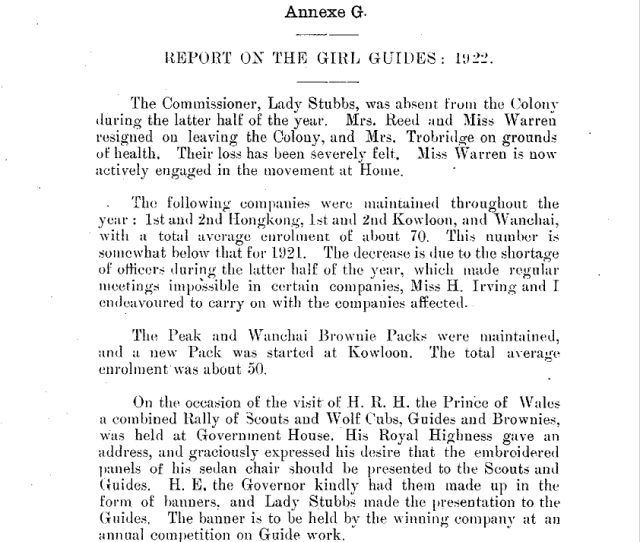 report on guides 1922