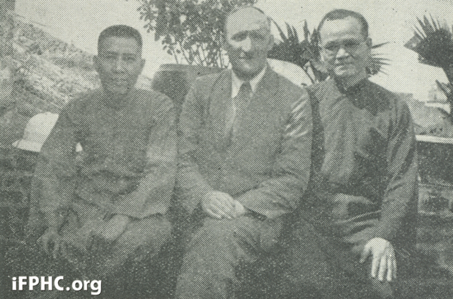 J Rutherford Spence with 2 chinese missionaries Hong Kong