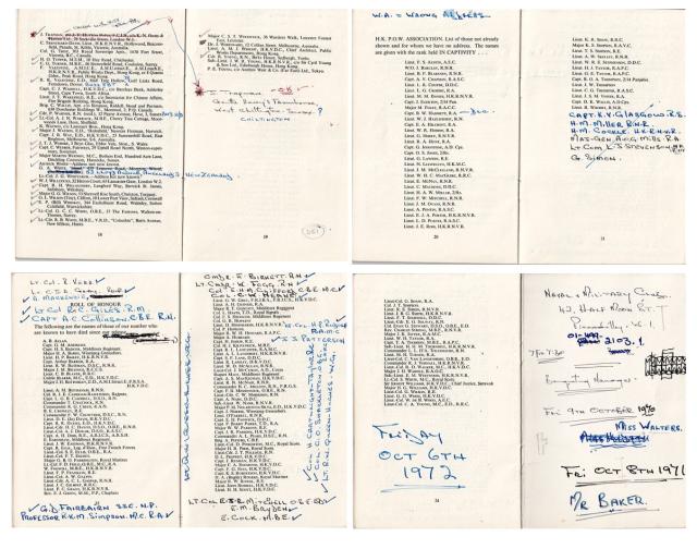 Argyle Street POW Association Directory (1968) – Pages 18 - 25