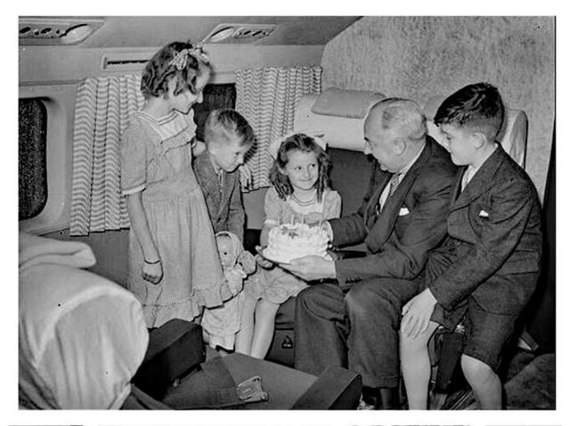 First passengers to Kai Tak via BOAC Canadair Argonaut class landplane