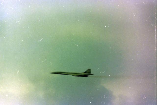 Flypast including low level (below the peak) through the harbour