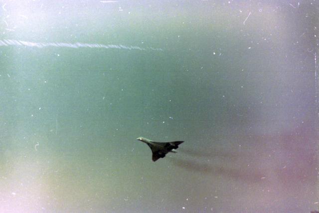Flypast including low level (below the peak) through the harbour