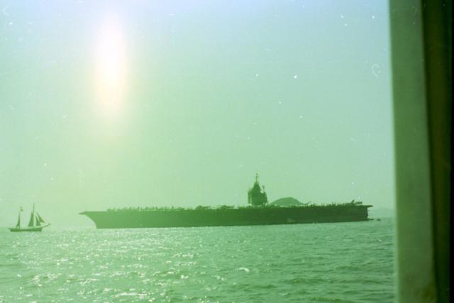 USS Enterprise in Hong Kong harbour
