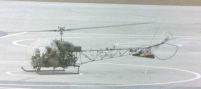 Army Air Corps 656 Squadron Bell 47 Sioux AH1 Kai Tak airport RAF side