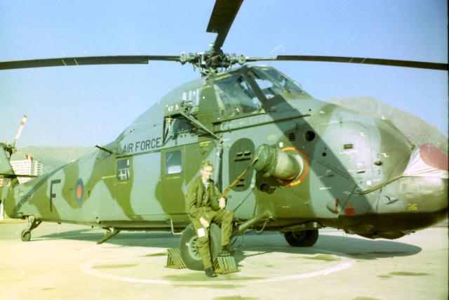 Senior Aircraftman Ian Pursey, aircraft engine mechanic and designated ‘air test observer’, in flying kit